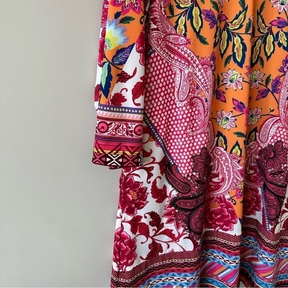 HALE Bob-Mixed Printed Midi Emily Summer/Vacation Dress (Size:Medium) - Picture 11 of 13